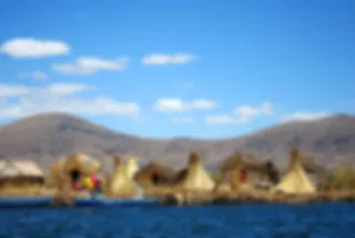 De drijvende Uros eilanden in Peru