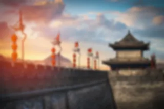 De oude stadsmuur van Xi'an