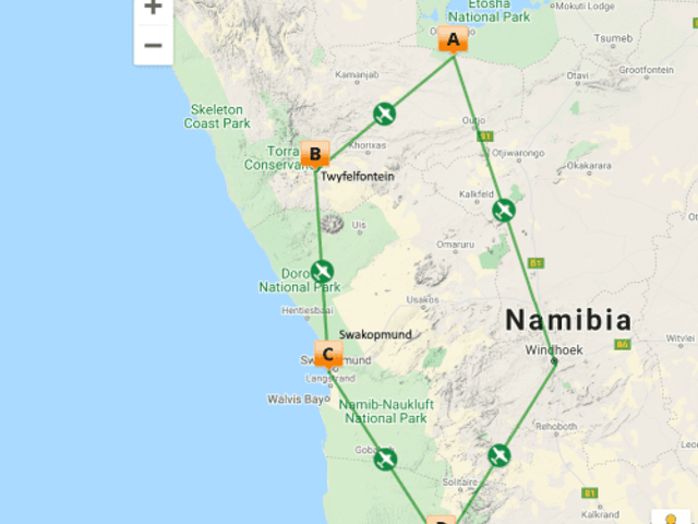 Namibië in vogelvlucht (12 dagen)