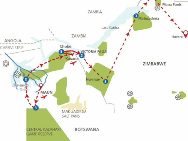 Botswana & Zimbabwe Compleet (23 dagen)