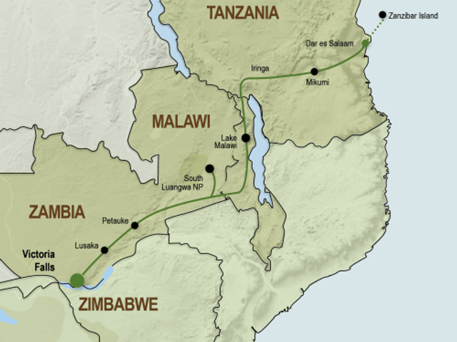 Kampeeravontuur van Victoria Falls tot Zanzibar (18 dagen)