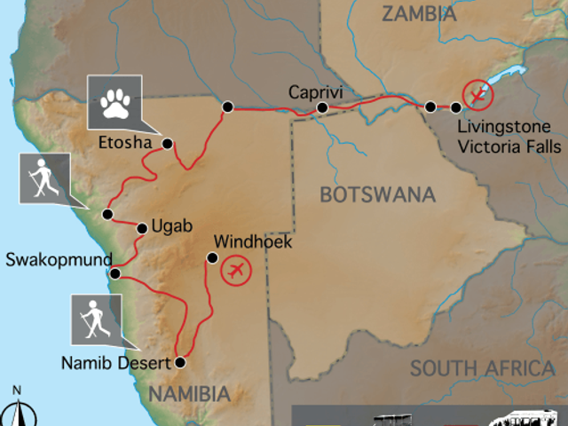 Namibië & Zambezi (17 dagen)