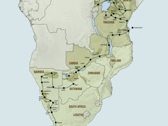 Het beste van Afrika (59 dagen) - Zuidwaarts