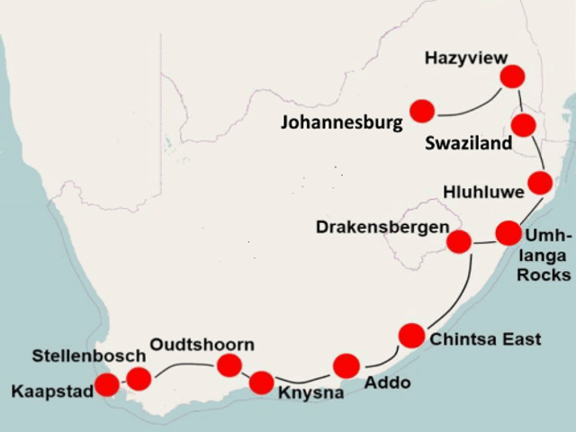 Zuid Afrika En Route (23 dagen)