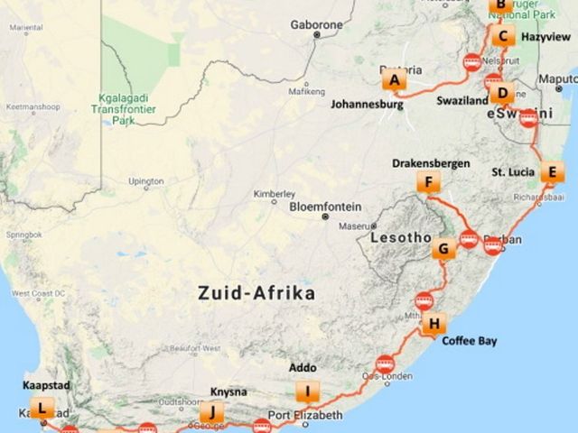 Op avontuur door Zuid-Afrika (21 dagen)