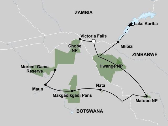 Expeditie Botswana en Zimbabwe (17 dagen)