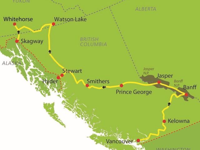 van de Canadian Rockies naar Yukon (15 dagen)