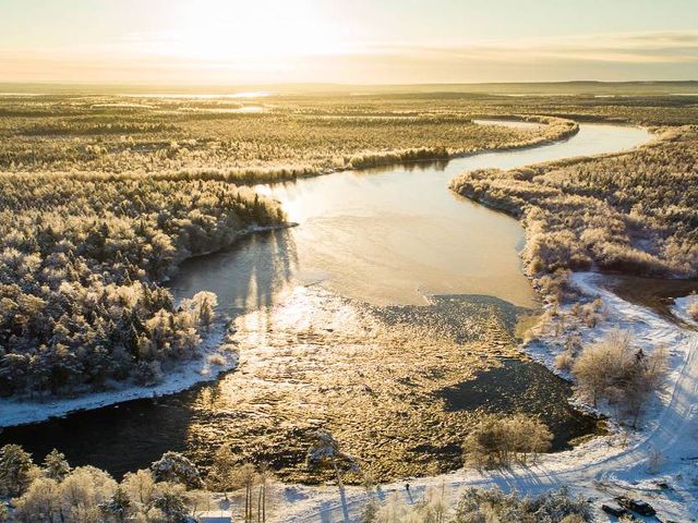 Winter midden in de wildernis van Lapland